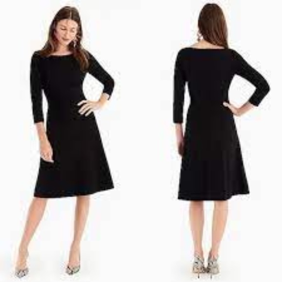 🌟 NWOT J. Crew Sheath Dress, Black, Size 0 - Picture 3 of 10